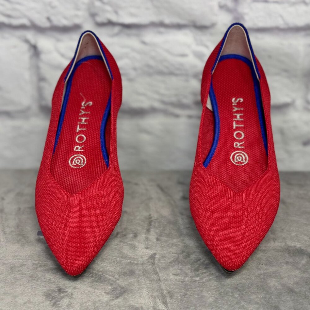 Rothy's The Point in Chili Red Flats - Picture 3 of 6